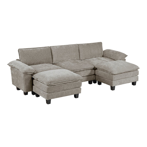 Dublin-(6)5-Piece Modular Sectional with Ottoman image