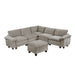 Dublin-(7)6-Piece Modular Sectional with Ottoman image