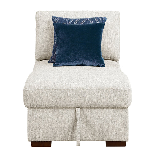 Isla-Armless Convertible Storage Chaise with Click Motion Drop Down Bed image