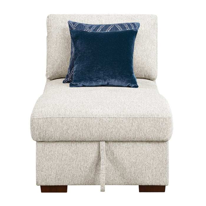 Isla-Armless Convertible Storage Chaise with Click Motion Drop Down Bed image