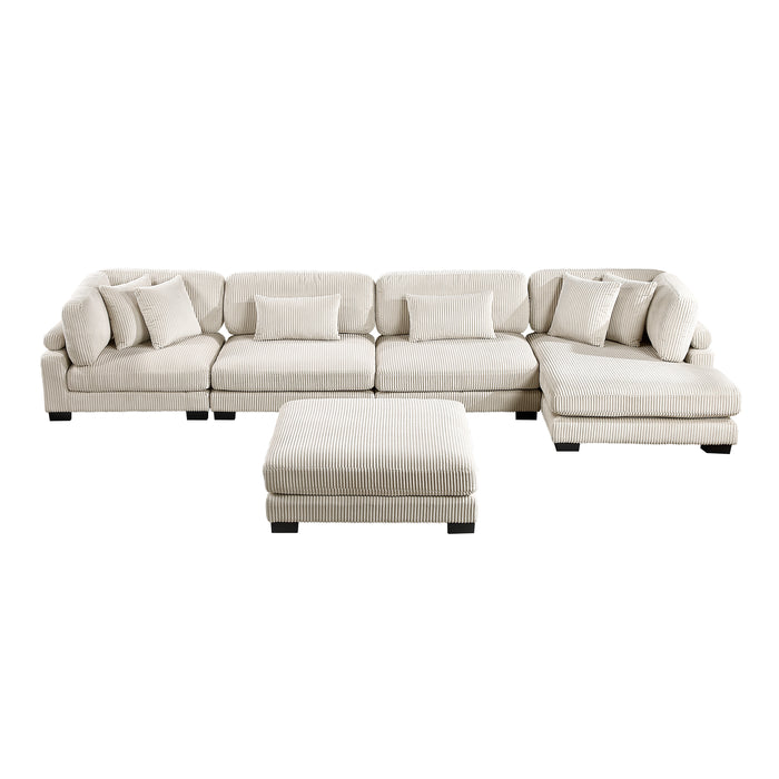 Traverse-(5)5-Piece Modular Sectional with Reversible Chaise and Ottoman image