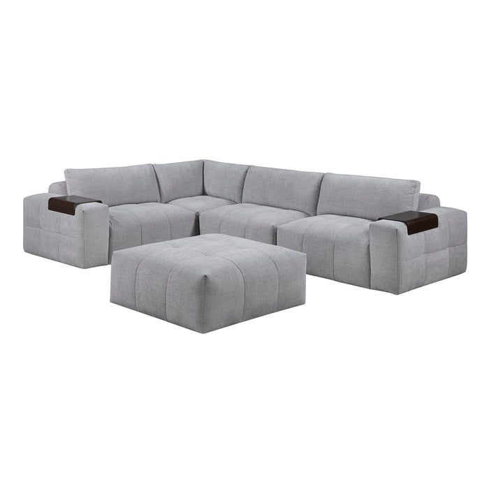 Tidal-(5)5-Piece Modular Sectional with Ottoman image