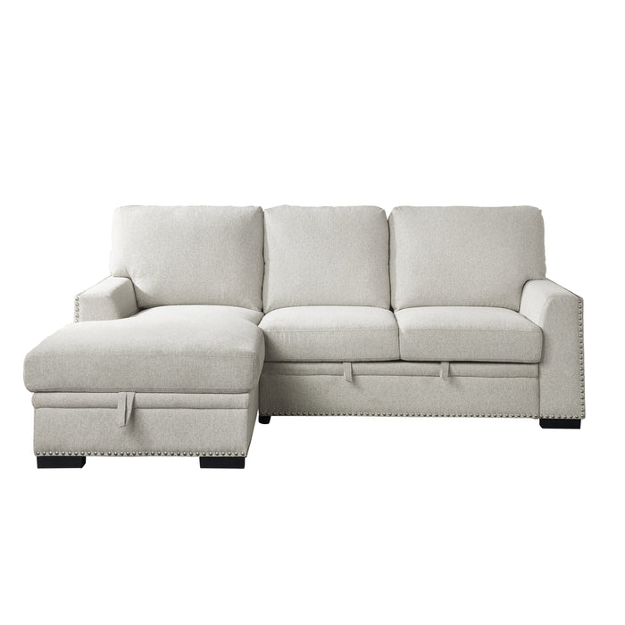 Morelia-(2)2-Piece Sectional with Pull-out Bed and Left Chaise with Hidden Storage image