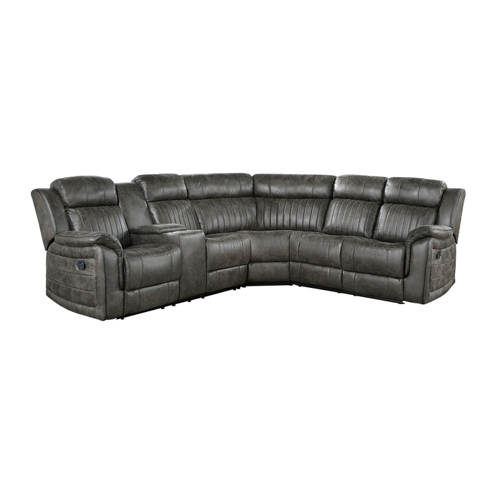 Centeroak-(3)3-Piece Reclining Sectional with Left Console image