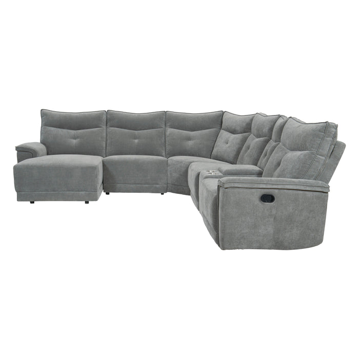 Tesoro-(6)6-Piece Modular Reclining Sectional with Left Chaise image