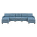 Garren-(7)7-Piece Sectional with Storage and Two Ottomans image