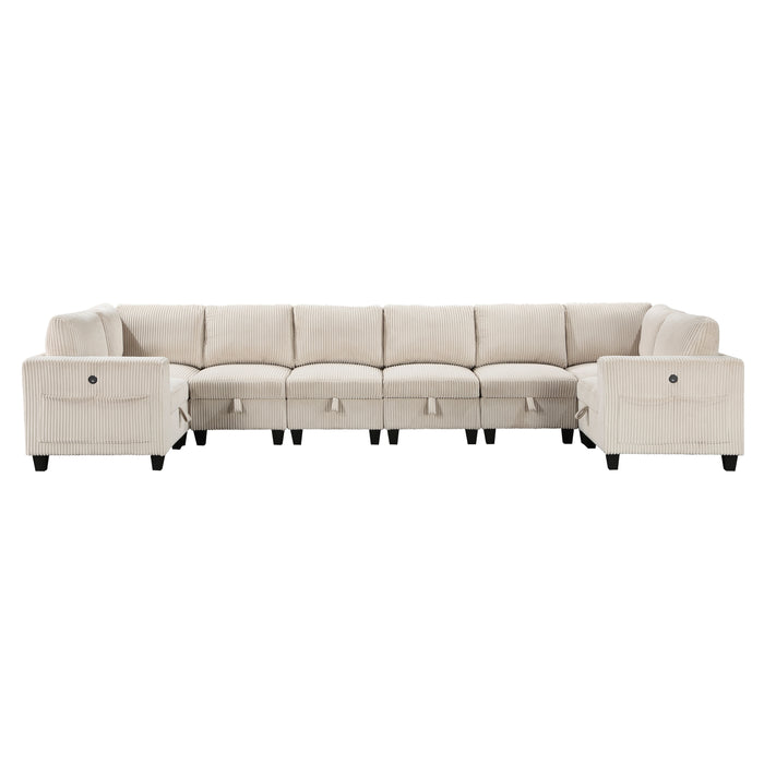 Walterboro-(8)8-Piece Sectional with Storage, Storage Pouches and Charging Ports image