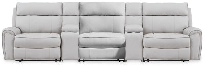 Social Pointe Reclining Sectional with Storage Consoles