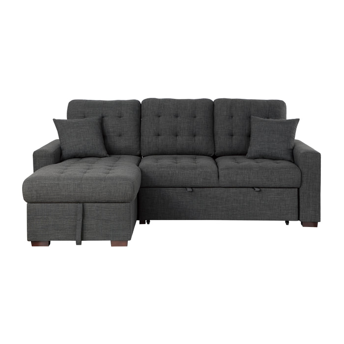 McCafferty-(2)2-Piece Sectional with Pull-out Bed and Left Chaise with Hidden Storage image