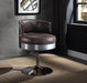 Brancaster Distress Chocolate Top Grain Leather & Chrome Accent Chair image