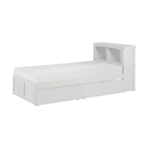 Galen-(3) Twin Bookcase Platform Bed with Storage Boxes image