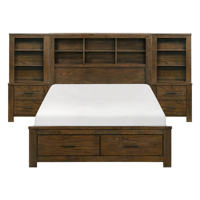 1592K-1CK*WB 5pc Set California King and Eastren King Wall Platform Bed image
