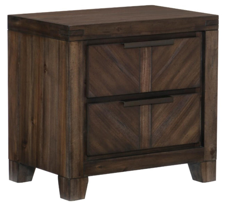 Homelegance Parnell Nightstand in Rustic Cherry 1648-4