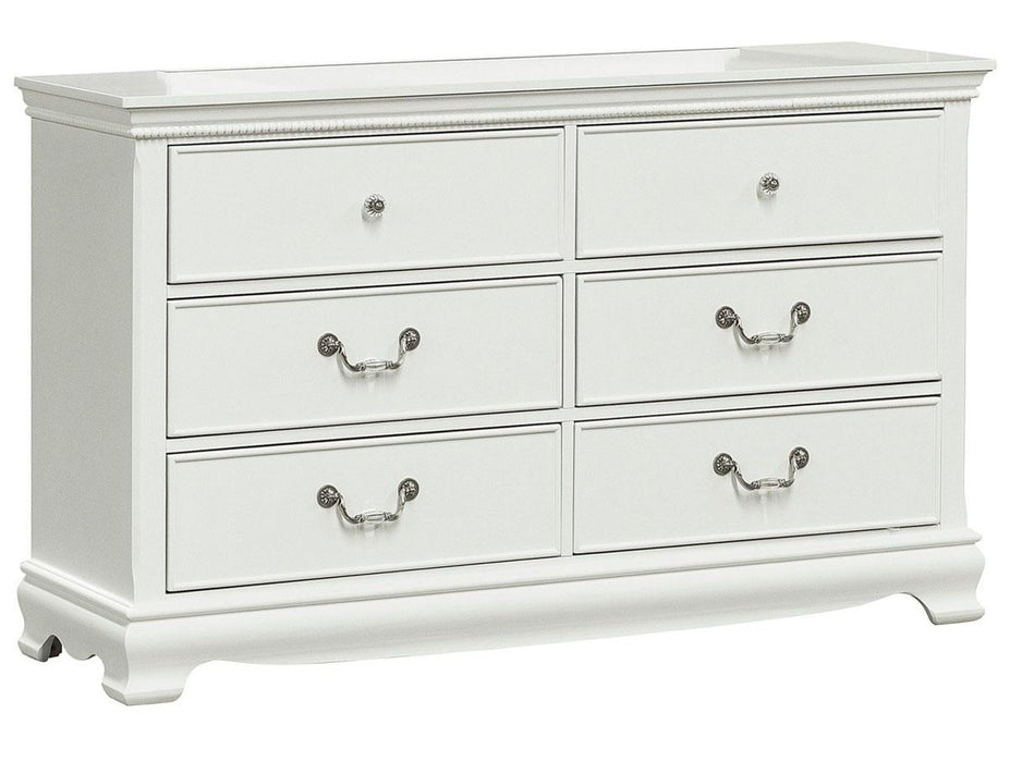 Homelegance Lucida 6 Drawer Dresser in White 2039W-5