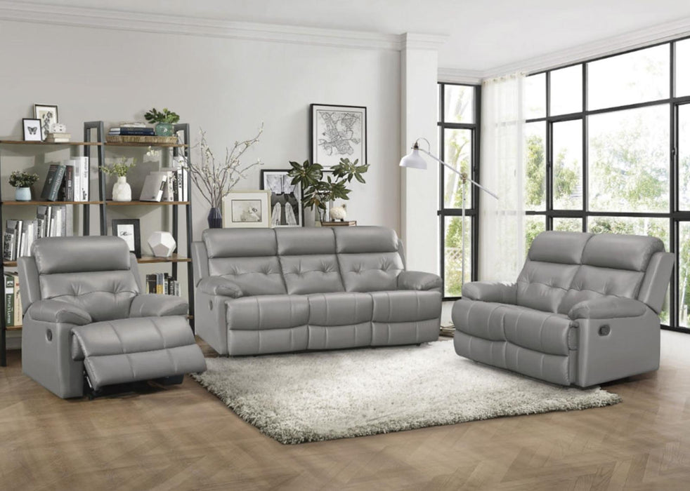 Homelegance Furniture Lambent Double Reclining Chair in Gray