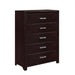 Homelegance Edina 5 Drawer Chest in Espresso-Hinted Cherry 2145-9 image