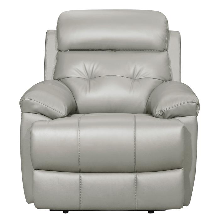 Homelegance Furniture Lambent Double Reclining Chair in Silver Gray image