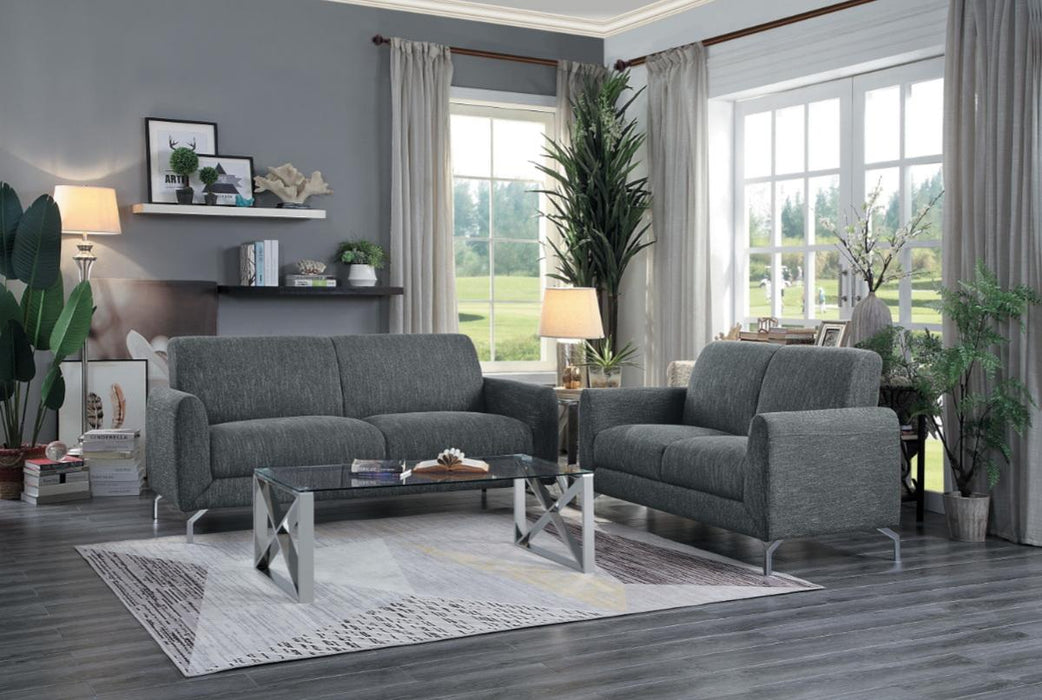 Homelegance Furniture Venture Loveseat in Dark Gray