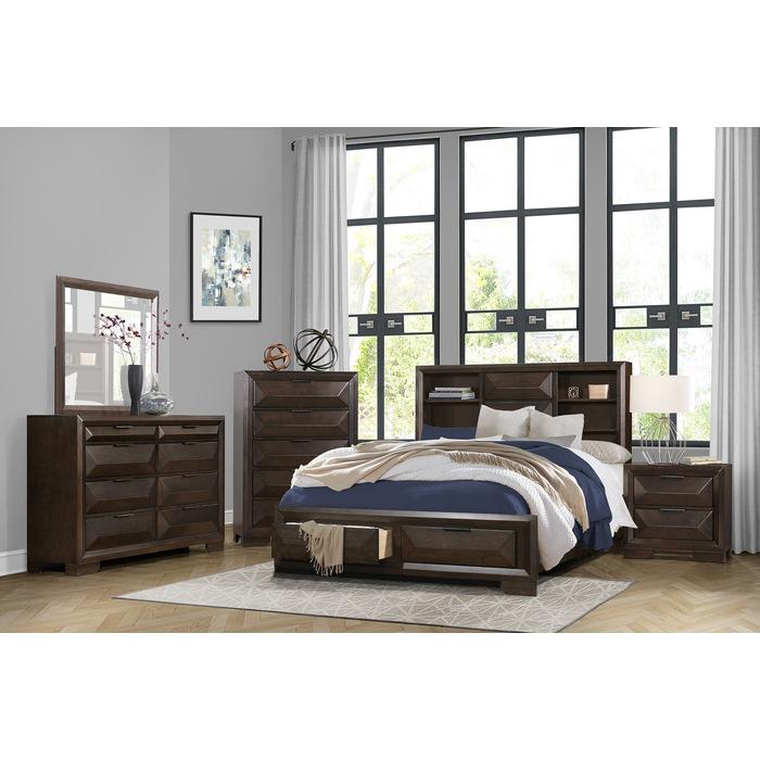 Chesky (3)California King Platform Bed with Footboard Storage
