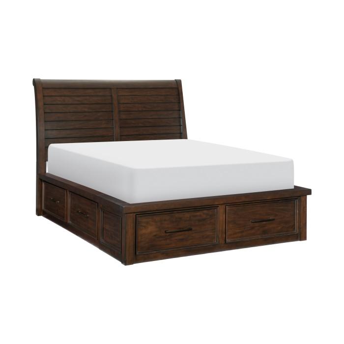 Logandale (4) Queen Platform Bed with Footboard Storage