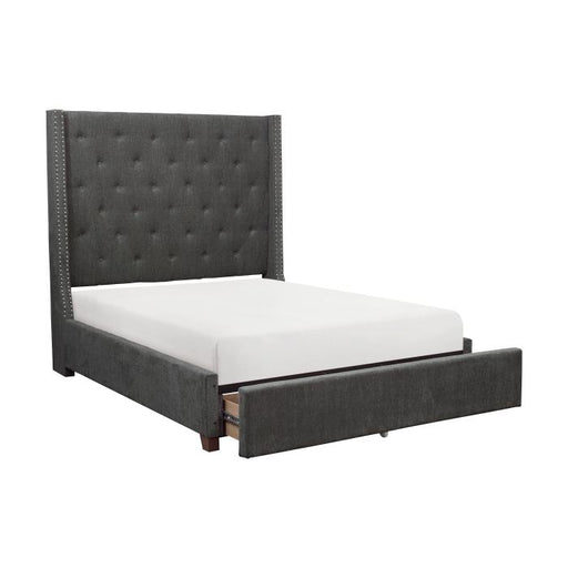 5877GY-1DW* - (3)Queen Platform Bed with Storage Footboard image