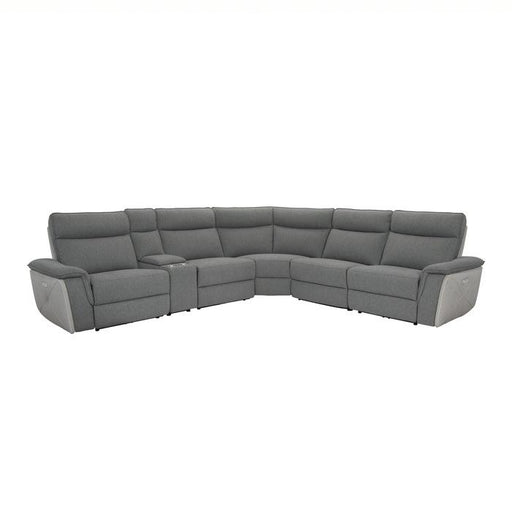 8259DG*6SCPWH - (6)6-Piece Modular Power Reclining Sectional with Power Headrests image
