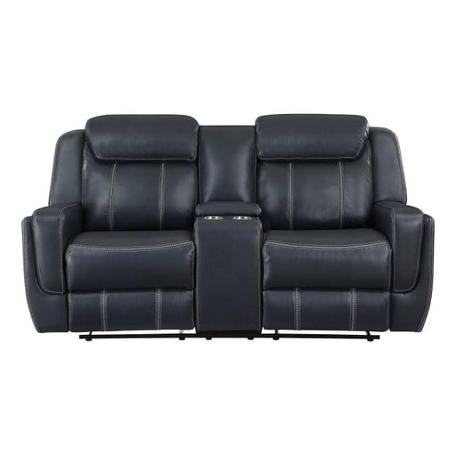 8516BU-2 - Double Reclining Love Seat with Center Console, Receptacles and USB Ports image
