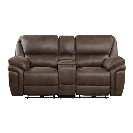 8517BRW-2PW - Power Double Reclining Love Seat with Center Console image