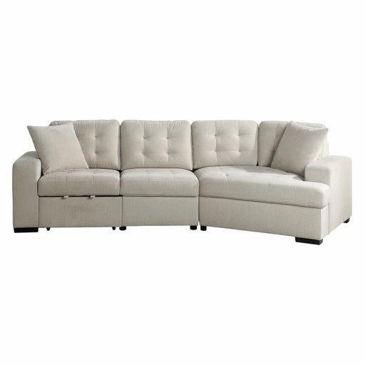 9401BEG*22LRU - (2)2-Piece Sectional with Pull-out Ottoman image