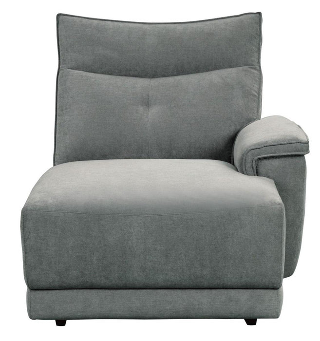 Tesoro Right Side Chaise in Dark Gray 9509DG-5R