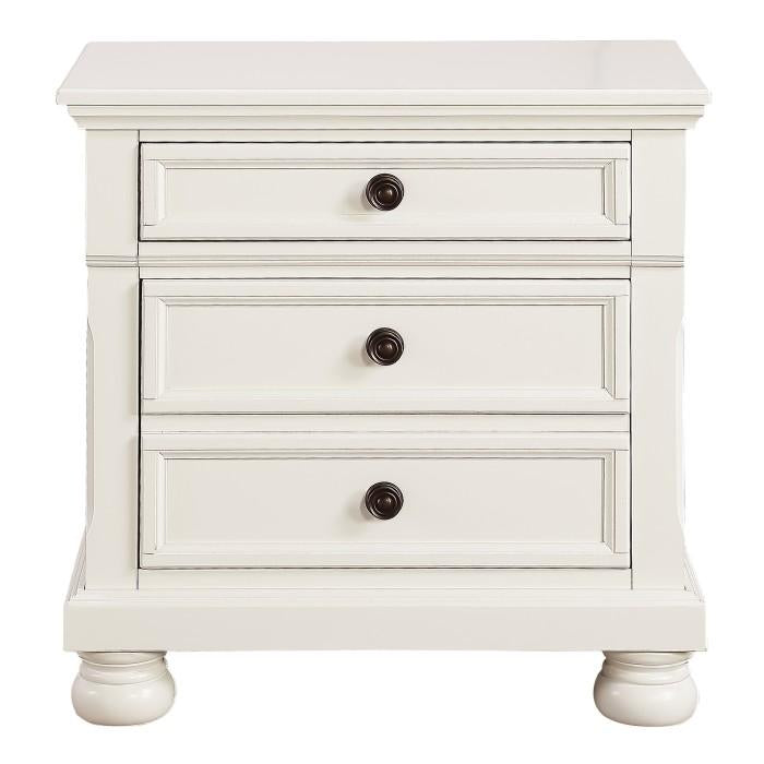 Laurelin 3 Drawer Nightstand in White 1714W-4 image