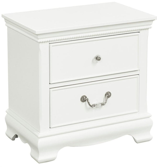 Lucida 2 Drawer Nightstand in White 2039W-4