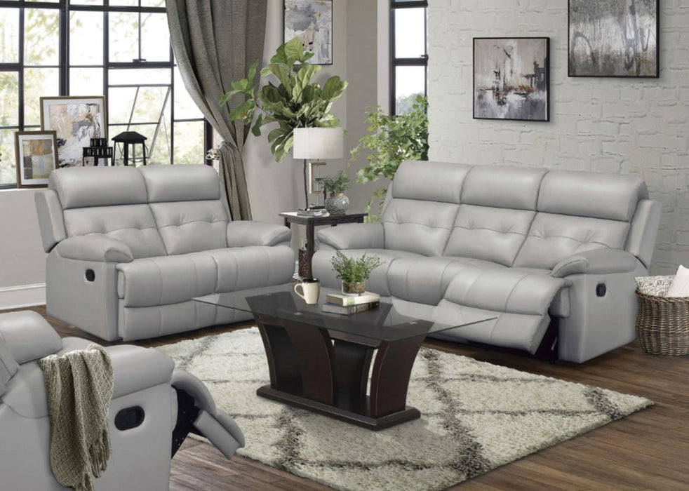 Lambent Double Reclining Loveseat in Silver Gray