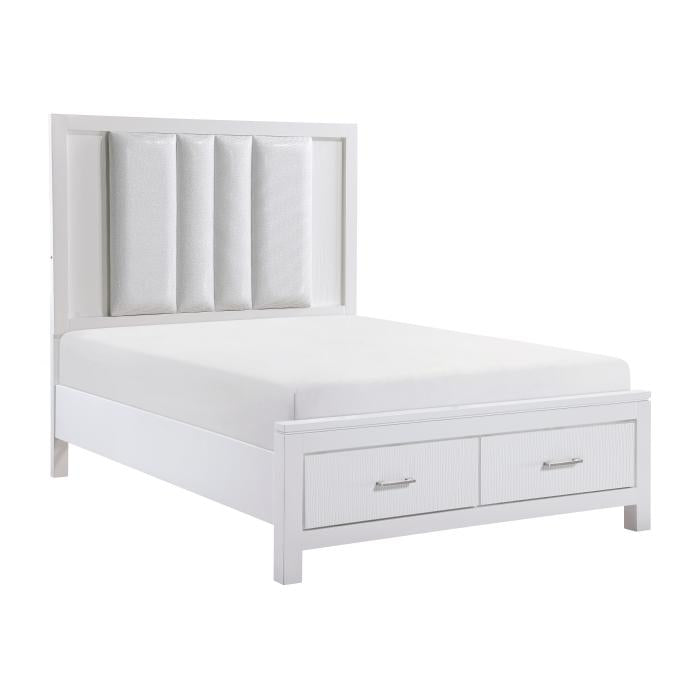 Prism (3) California King Platform Bed with Footboard Storage