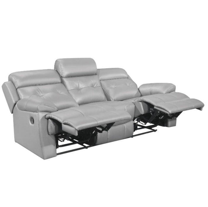 Lambent Double Reclining Sofa in Silver Gray