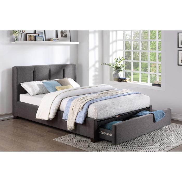 Aitana (4) California King Platform Bed with Storage Footboard