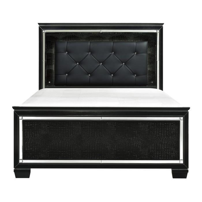 Allura Full Panel Bed in Black 1916FBK-1