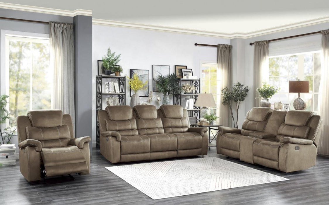 Shola Double Reclining Loveseat in Chocolate