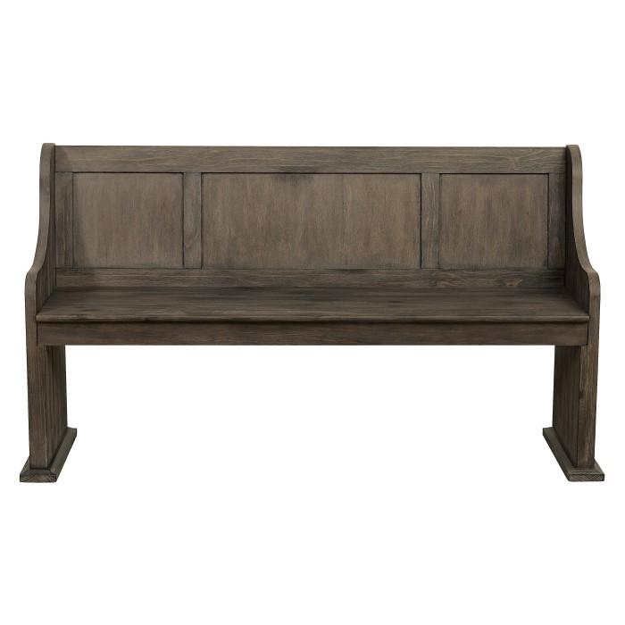 Toulon Bench with Curved Arms in Dark Pewter 5438-14A