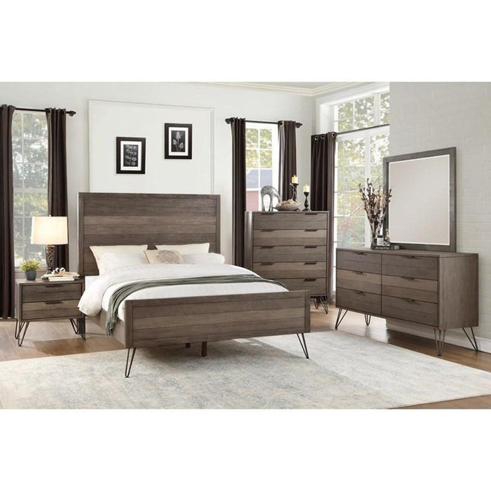 Urbanite Full Panel Bed in Tri-tone Gray 1604F-1