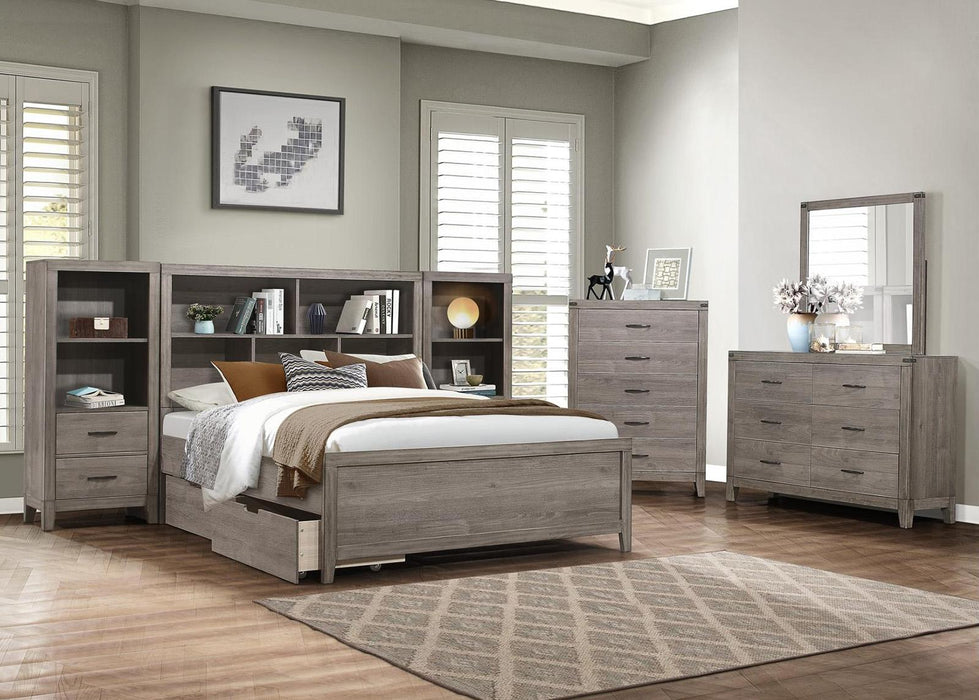 Woodrow Full Platform Bed in Gray 2042NBF-1