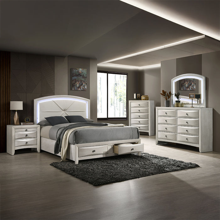 EK Bed w/Storage & LED
