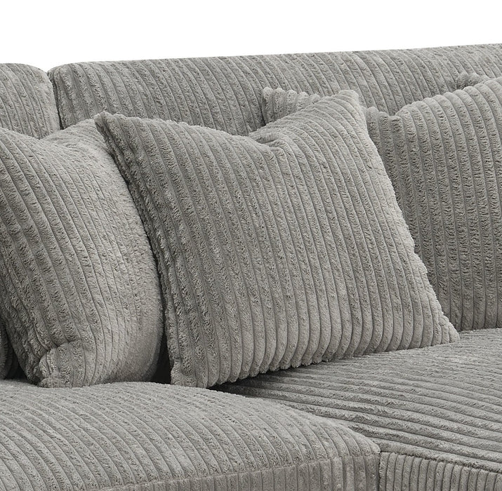 Reversible Sectional Sofa w/6 Pillows